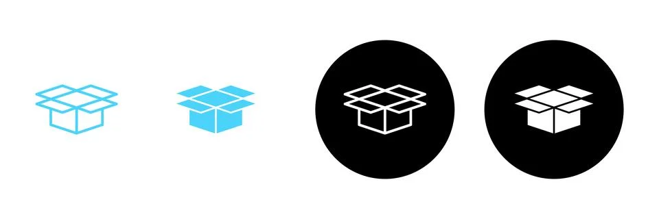 Box icon vector. box sign and symbol, parcel, package Stock Illustration