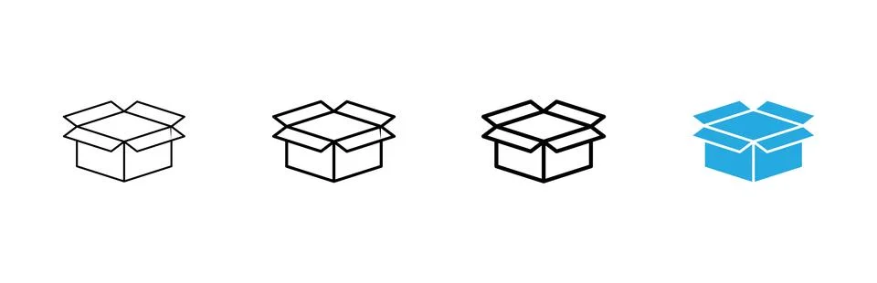 Box icon vector. box sign and symbol, parcel, package Stockillustratie