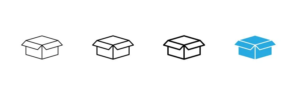 Box icon vector. box sign and symbol, parcel, package Illustrazione stock