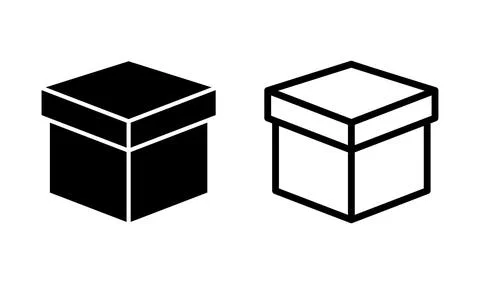 Box icon vector. Box sign. delivery package. parcel box. Illustrazione stock