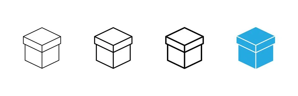 Box icon vector. box sign and symbol, parcel, package Stock Illustration