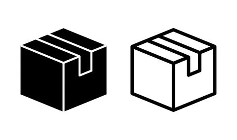 Box icon vector. Box sign. delivery package. parcel box. Illustrazione stock