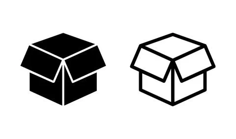 Box icon vector. Box sign. delivery package. parcel box. Stock Illustration