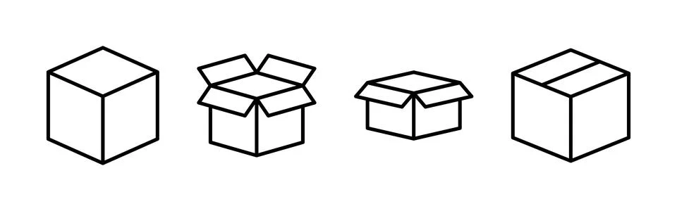 Box icon vector. box vector icon, package, parcel Illustrazione stock