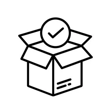 Box icon vector. Cargo sign. Vector illustration on a white background. Illustrazione stock