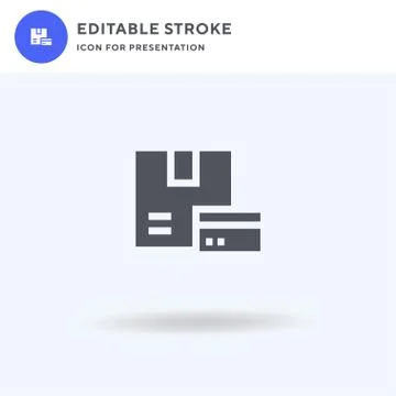Box icon vector, filled flat sign, solid pictogram isolated on white, logo il Stock Illustration