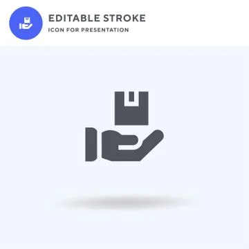 Box icon vector, filled flat sign, solid pictogram isolated on white, logo il 스톡 일러스트