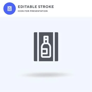 Box icon vector, filled flat sign, solid pictogram isolated on white, logo il Stock Illustration