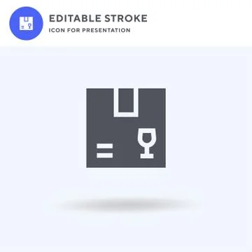 Box icon vector, filled flat sign, solid pictogram isolated on white, logo Stock Illustration