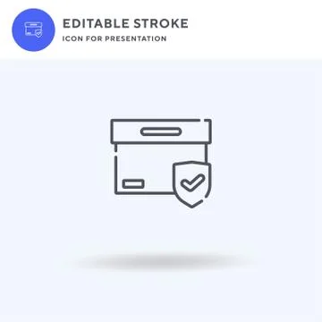 Box icon vector, filled flat sign, solid pictogram isolated on white, logo イラスト素材