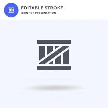 Box icon vector, filled flat sign, solid pictogram isolated on white, logo イラスト素材