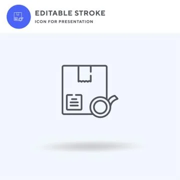 Box icon vector, filled flat sign, solid pictogram isolated on white, logo 스톡 일러스트