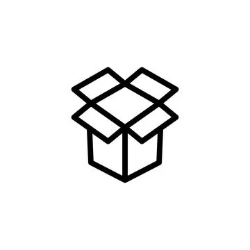 Box icon vector illustration. box sign and symbol, parcel, package 库存插图