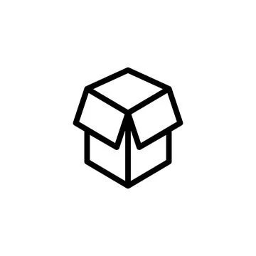 Box icon vector illustration. box sign and symbol, parcel, package Illustrazione stock