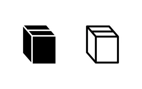 Box icon vector illustration. box sign and symbol, parcel, package Illustrazione stock