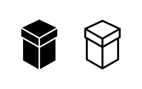 Box icon vector illustration. box sign and symbol, parcel, package Illustrazione stock