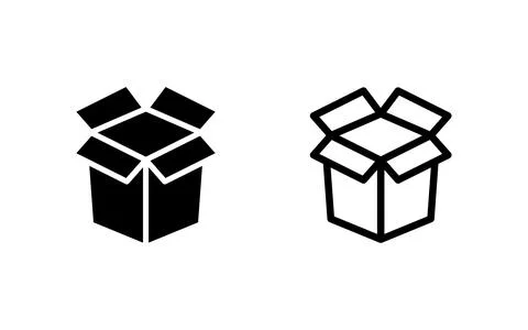 Box icon vector illustration. box sign and symbol, parcel, package Illustrazione stock