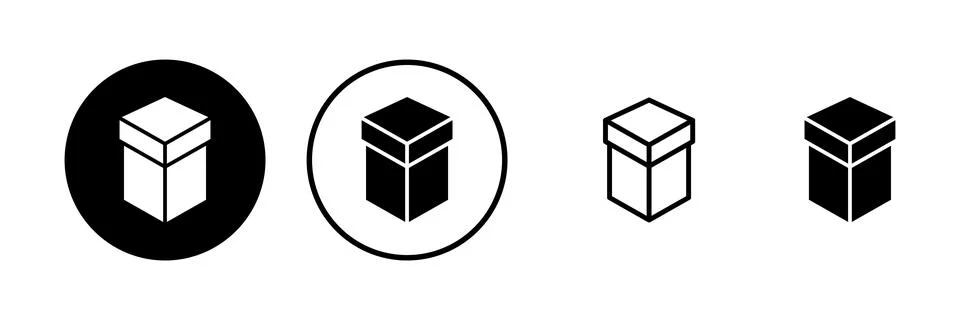 Box icon vector illustration. box sign and symbol, parcel, package Stock Illustration