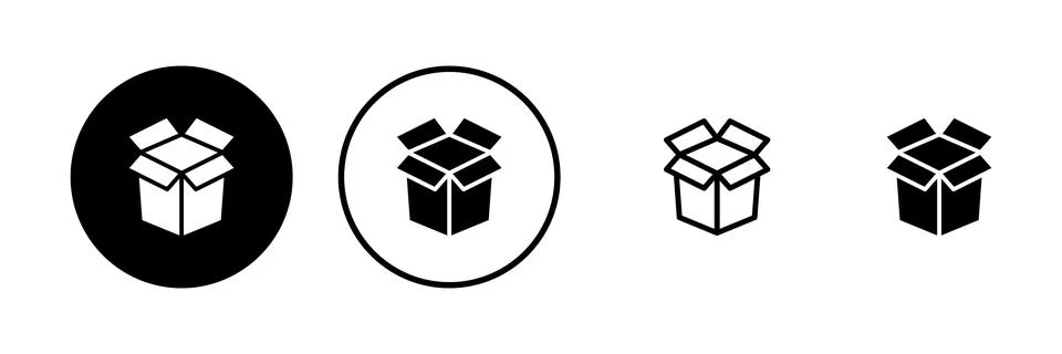Box icon vector illustration. box sign and symbol, parcel, package Stock Illustration