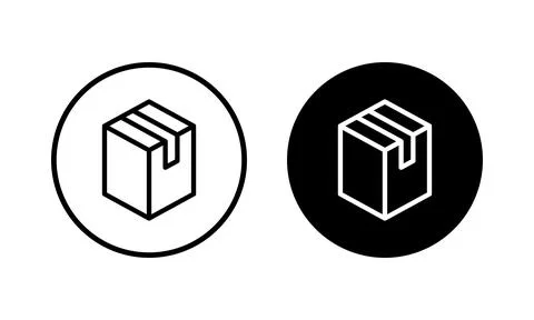 Box icon vector illustration. box sign and symbol, parcel, package Illustrazione stock