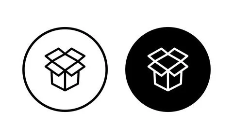 Box icon vector illustration. box sign and symbol, parcel, package Stock Illustration