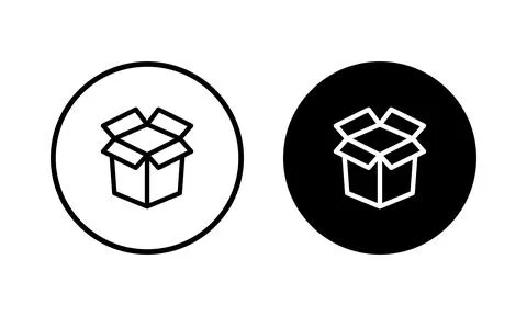 Box icon vector illustration. box sign and symbol, parcel, package Stock Illustration