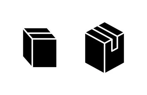 Box icon vector illustration. box sign and symbol, parcel, package 스톡 일러스트