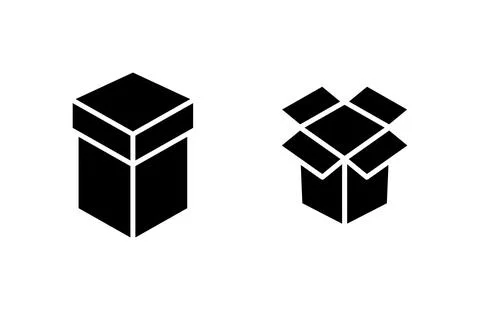 Box icon vector illustration. box sign and symbol, parcel, package Illustrazione stock