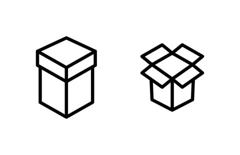 Box icon vector illustration. box sign and symbol, parcel, package Stock Illustration