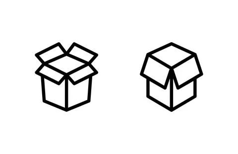 Box icon vector illustration. box sign and symbol, parcel, package Illustrazione stock