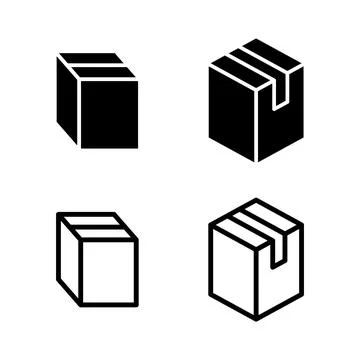 Box icon vector illustration. box sign and symbol, parcel, package Illustrazione stock