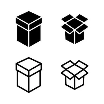 Box icon vector illustration. box sign and symbol, parcel, package Stock Illustration