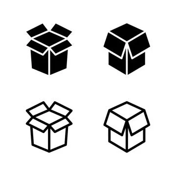 Box icon vector illustration. box sign and symbol, parcel, package Stockillustratie
