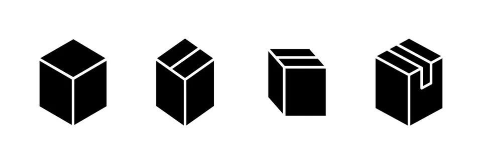 Box icon vector illustration. box sign and symbol, parcel, package Stock Illustration