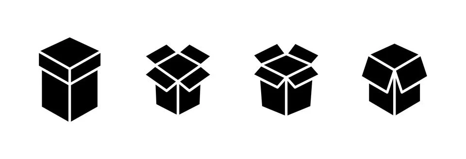 Box icon vector illustration. box sign and symbol, parcel, package Illustrazione stock
