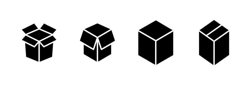 Box icon vector illustration. box sign and symbol, parcel, package Stock Illustration