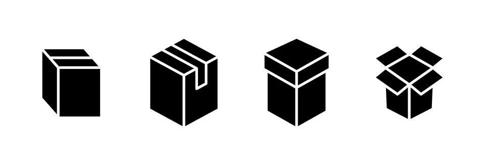 Box icon vector illustration. box sign and symbol, parcel, package Stock Illustration