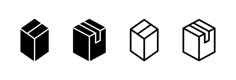 Box icon vector illustration. box sign and symbol, parcel, package Stock Illustration