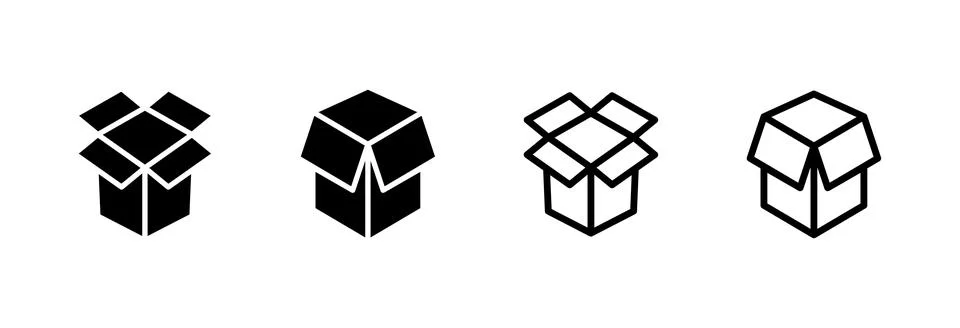 Box icon vector illustration. box sign and symbol, parcel, package Illustrazione stock