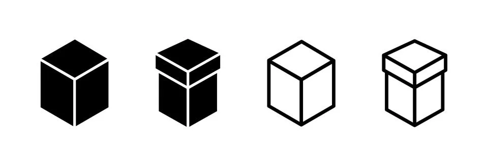 Box icon vector illustration. box sign and symbol, parcel, package Stock Illustration