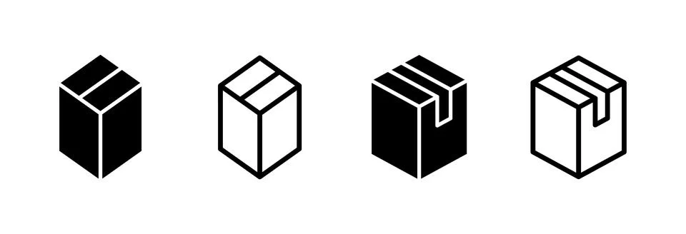 Box icon vector illustration. box sign and symbol, parcel, package Stock Illustration