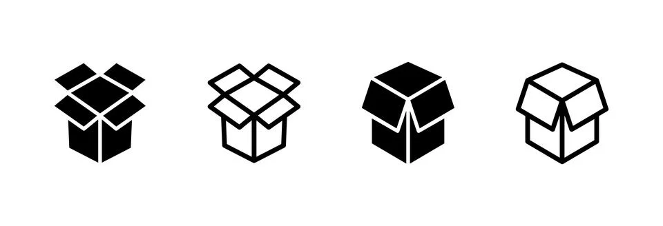 Box icon vector illustration. box sign and symbol, parcel, package Illustrazione stock