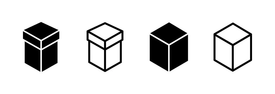 Box icon vector illustration. box sign and symbol, parcel, package Illustrazione stock
