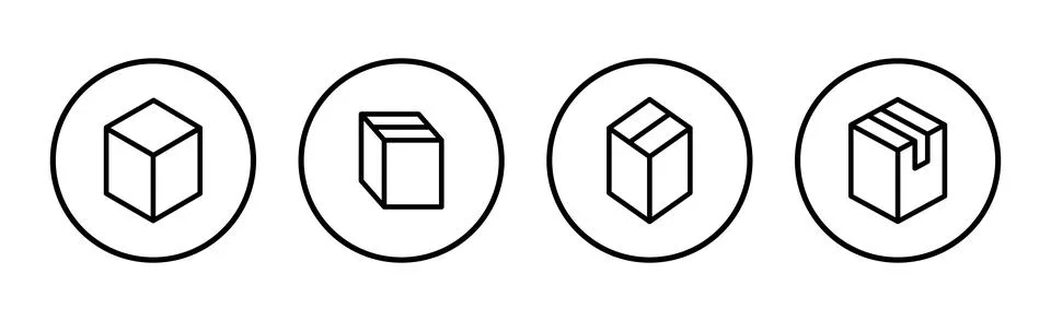Box icon vector illustration. box sign and symbol, parcel, package Stock Illustration