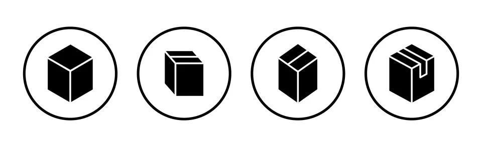 Box icon vector illustration. box sign and symbol, parcel, package Illustrazione stock