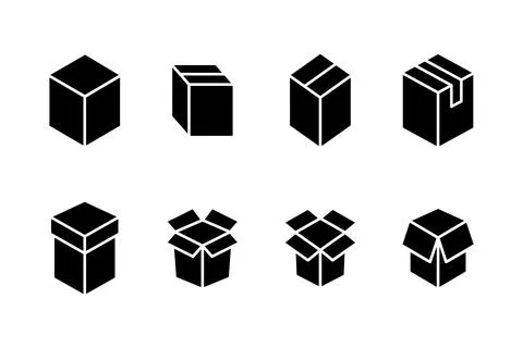 Box icon vector illustration. box sign and symbol, parcel, package Stock Illustration
