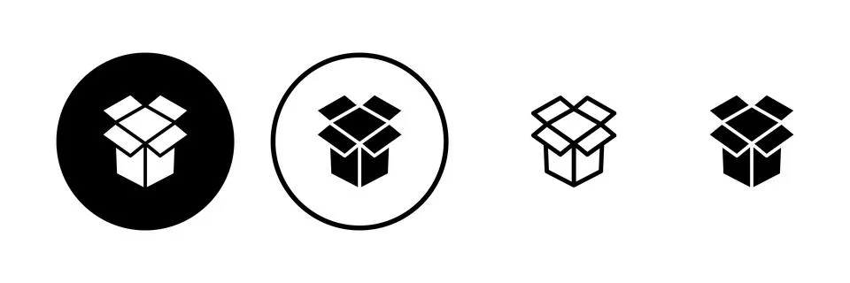 Box icon vector illustration. box sign and symbol, parcel, package Stock-Illustration