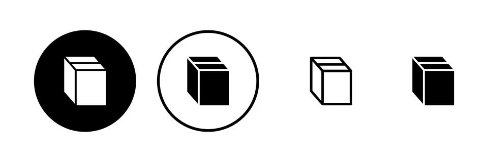 Box icon vector illustration. box sign and symbol, parcel, package Stockillustratie