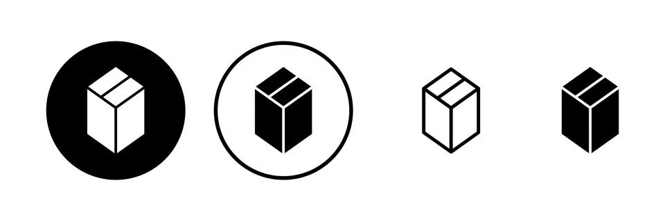 Box icon vector illustration. box sign and symbol, parcel, package Illustration