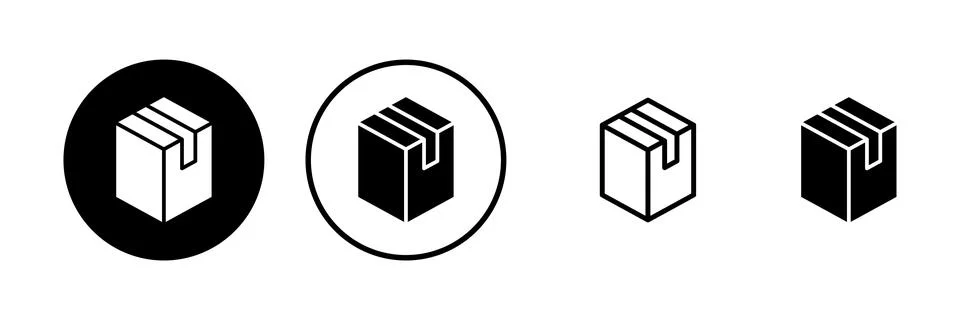 Box icon vector illustration. box sign and symbol, parcel, package Stock Illustration